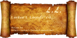 Lenhart Leonárd névjegykártya